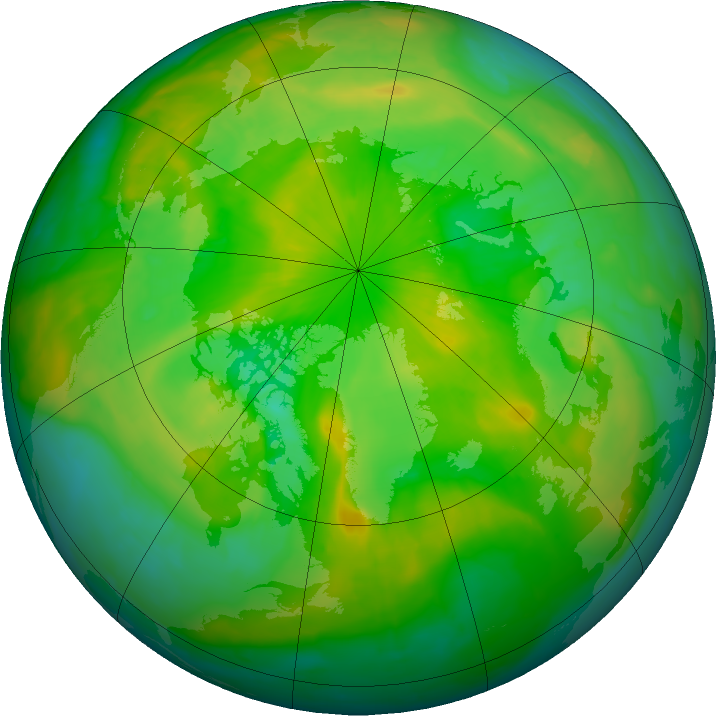 Arctic ozone map for 18 June 2016